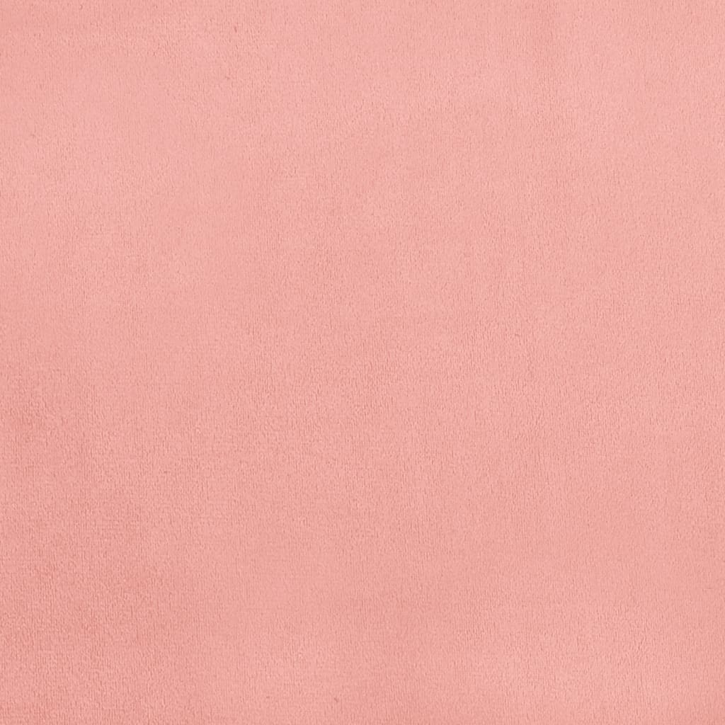 vidaXL Boxspringframe fluweel roze 90x200 cm
