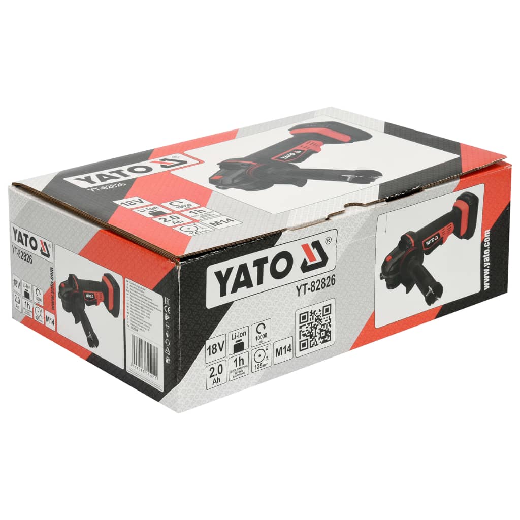 YATO Haakse slijper zonder accu 18 V 125 mm