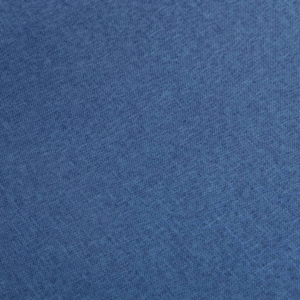 vidaXL Eetkamerstoelen 4 st stof en massief eikenhout blauw