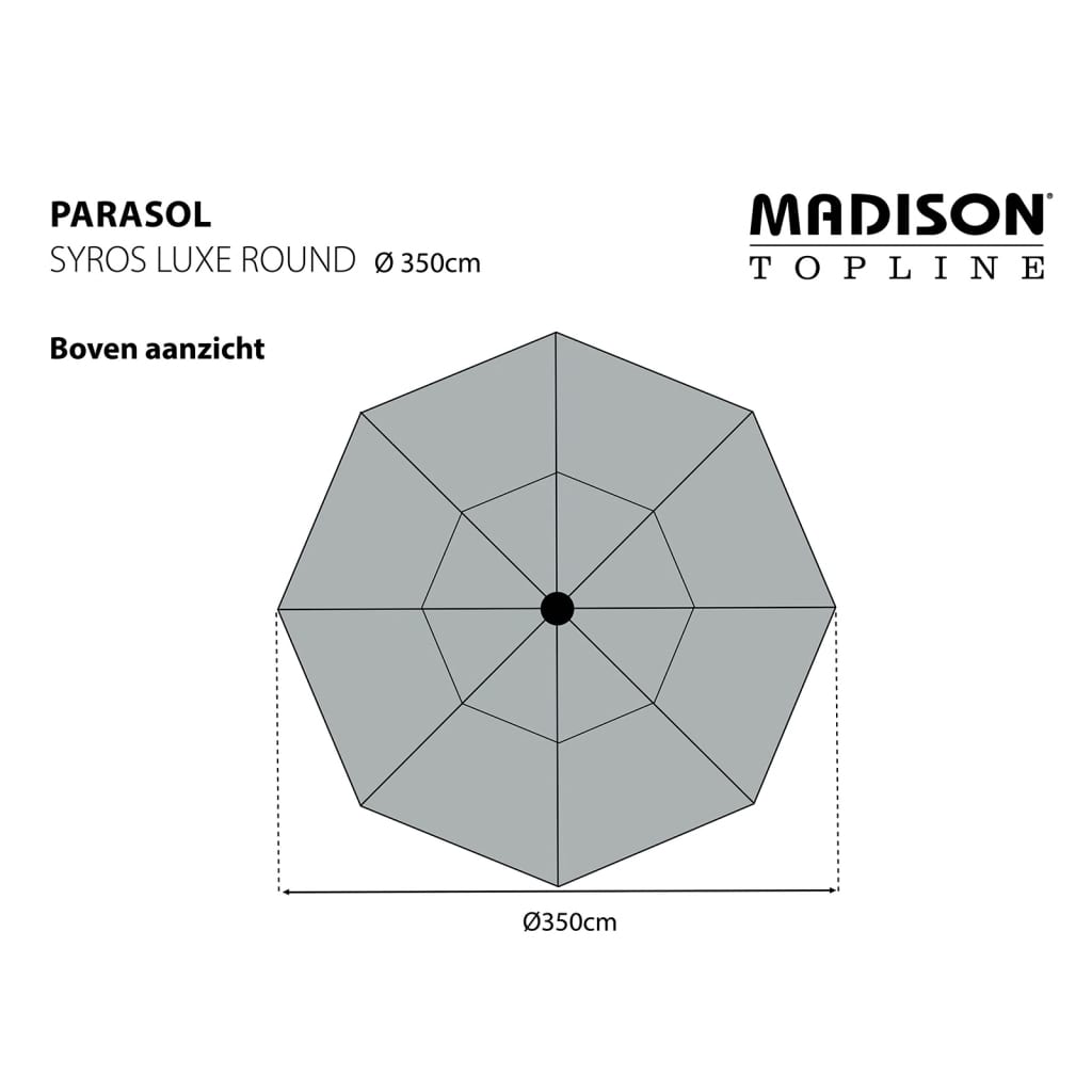 Madison Parasol Syros Luxe rond 350 cm ecru