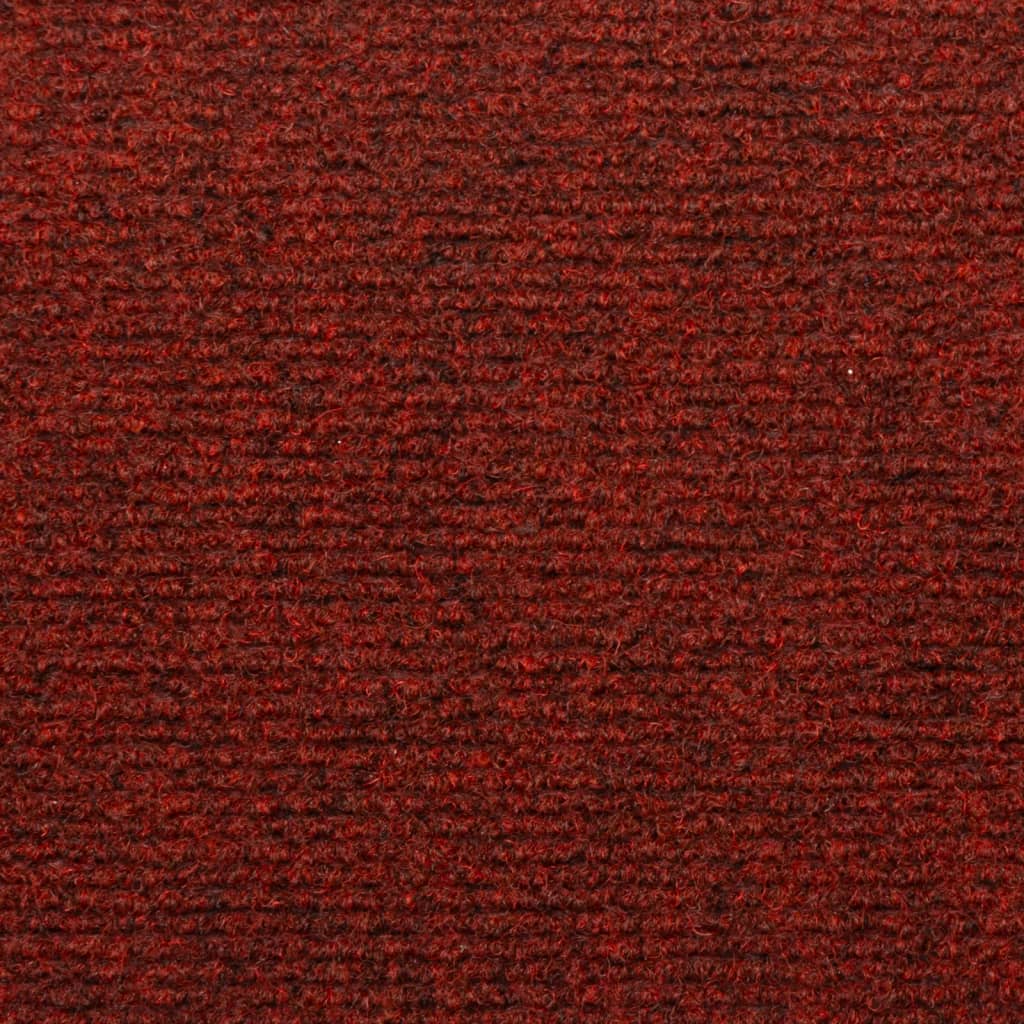 vidaXL Trapmatten 15 st 65x21x4 cm naaldvilt rood
