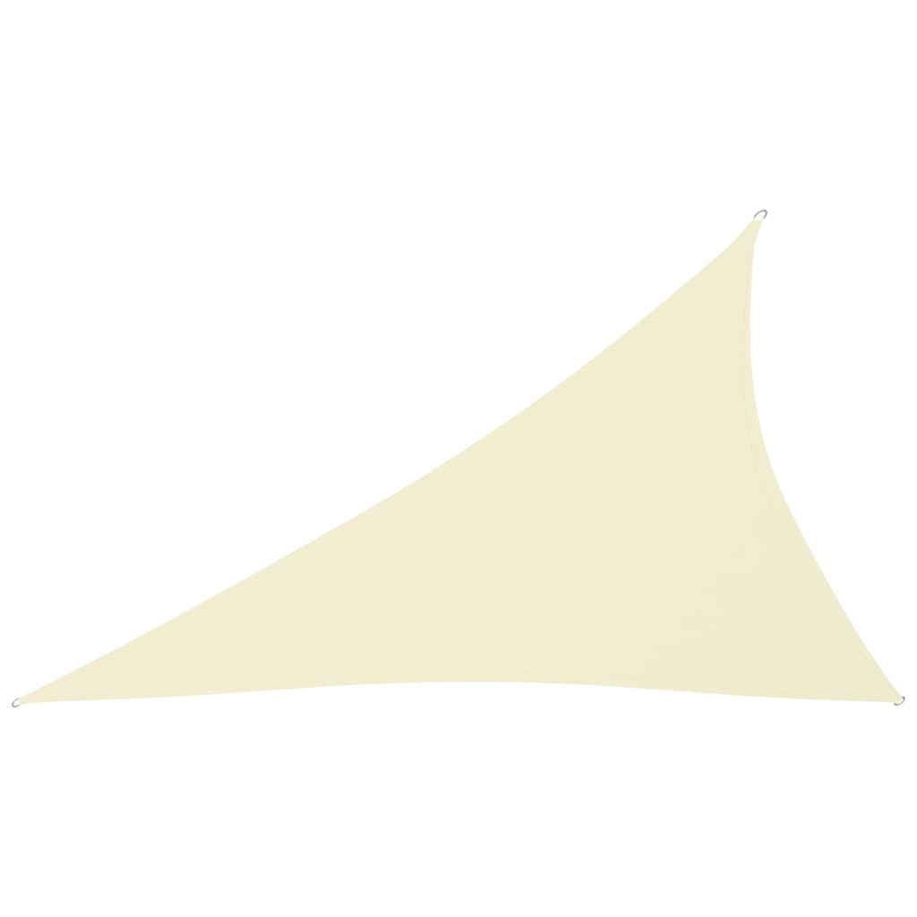 vidaXL Zonnescherm driehoekig 3x4x5 m oxford stof crèmekleurig