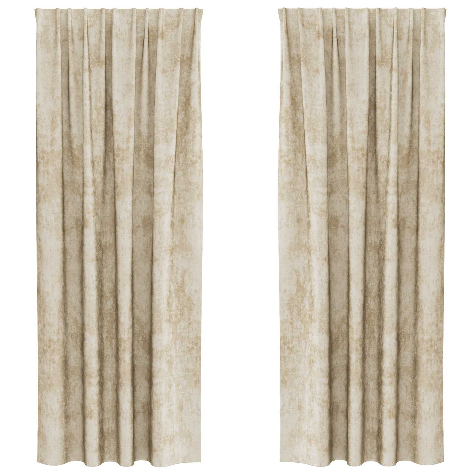 vidaXL Gordijnen met gordijnen 2 pcs Lichtgrijs 140 x 175 cm Fluweel