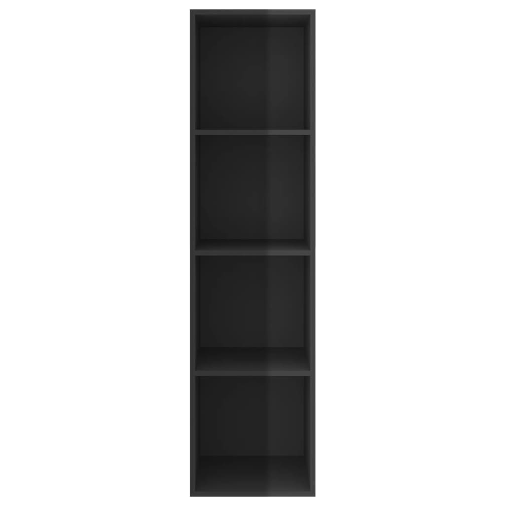 vidaXL Tv-wandmeubel 37x37x142,5 cm spaanplaat hoogglans zwart