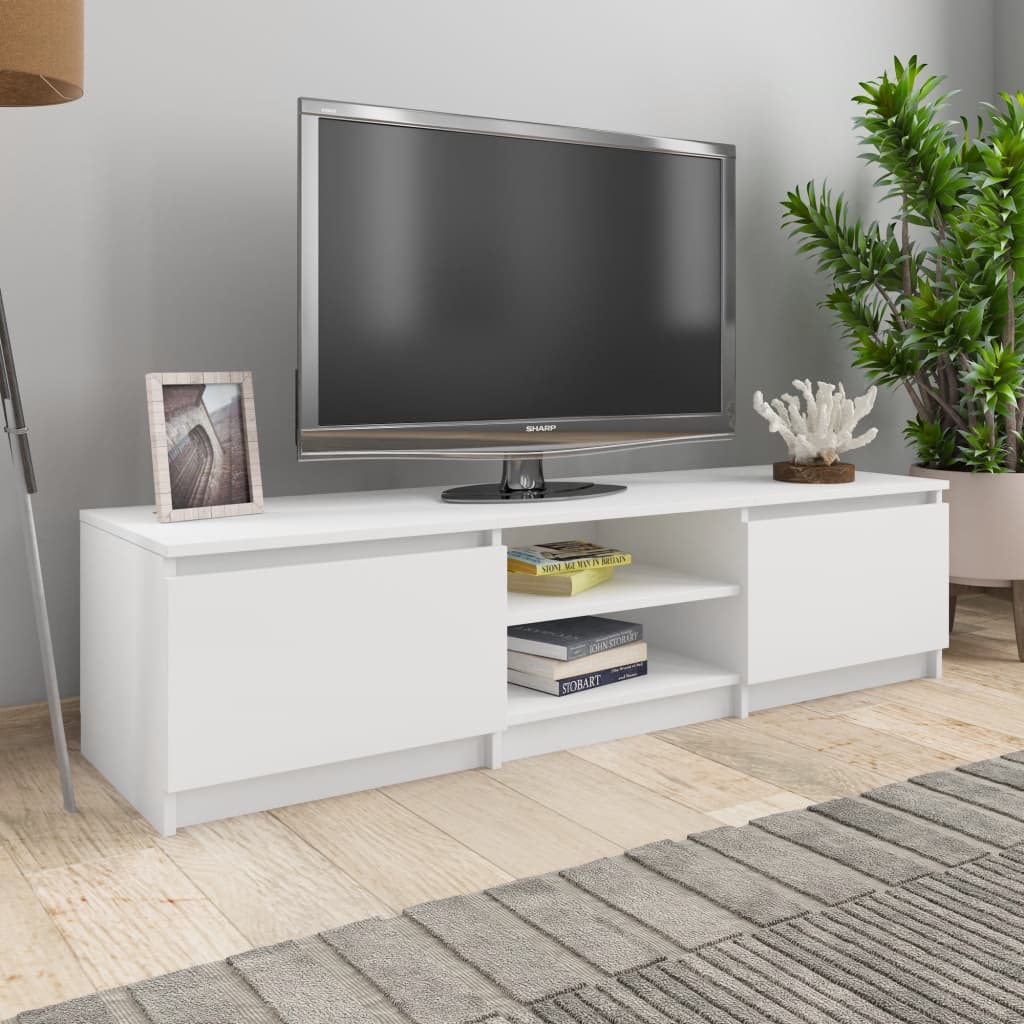 vidaXL Tv-meubel 140x40x35,5 cm bewerkt hout wit