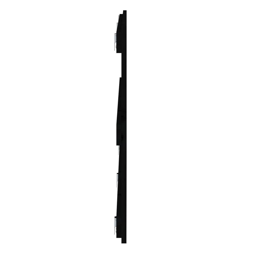 vidaXL Wandhoofdbord 204x3x60 cm massief grenenhout zwart