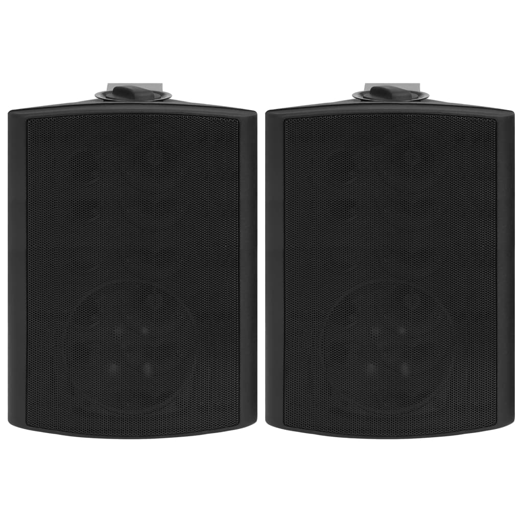 vidaXL Stereoluidsprekers wandgemonteerd 2 st 120 W zwart