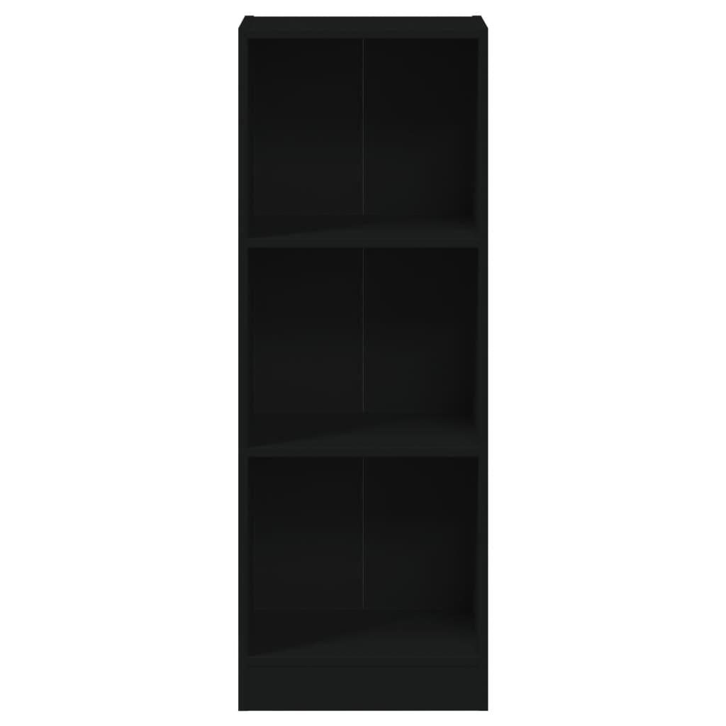 vidaXL Boekenkast met 3 schappen 40x24x108 cm bewerkt hout zwart