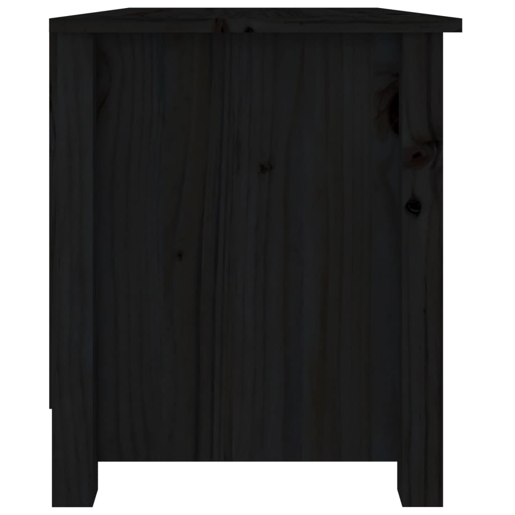 vidaXL Schoenenbank 70x38x45,5 cm massief grenenhout zwart
