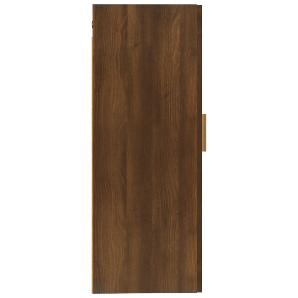 vidaXL Wandkast 35x34x90 cm bewerkt hout bruineikenkleurig