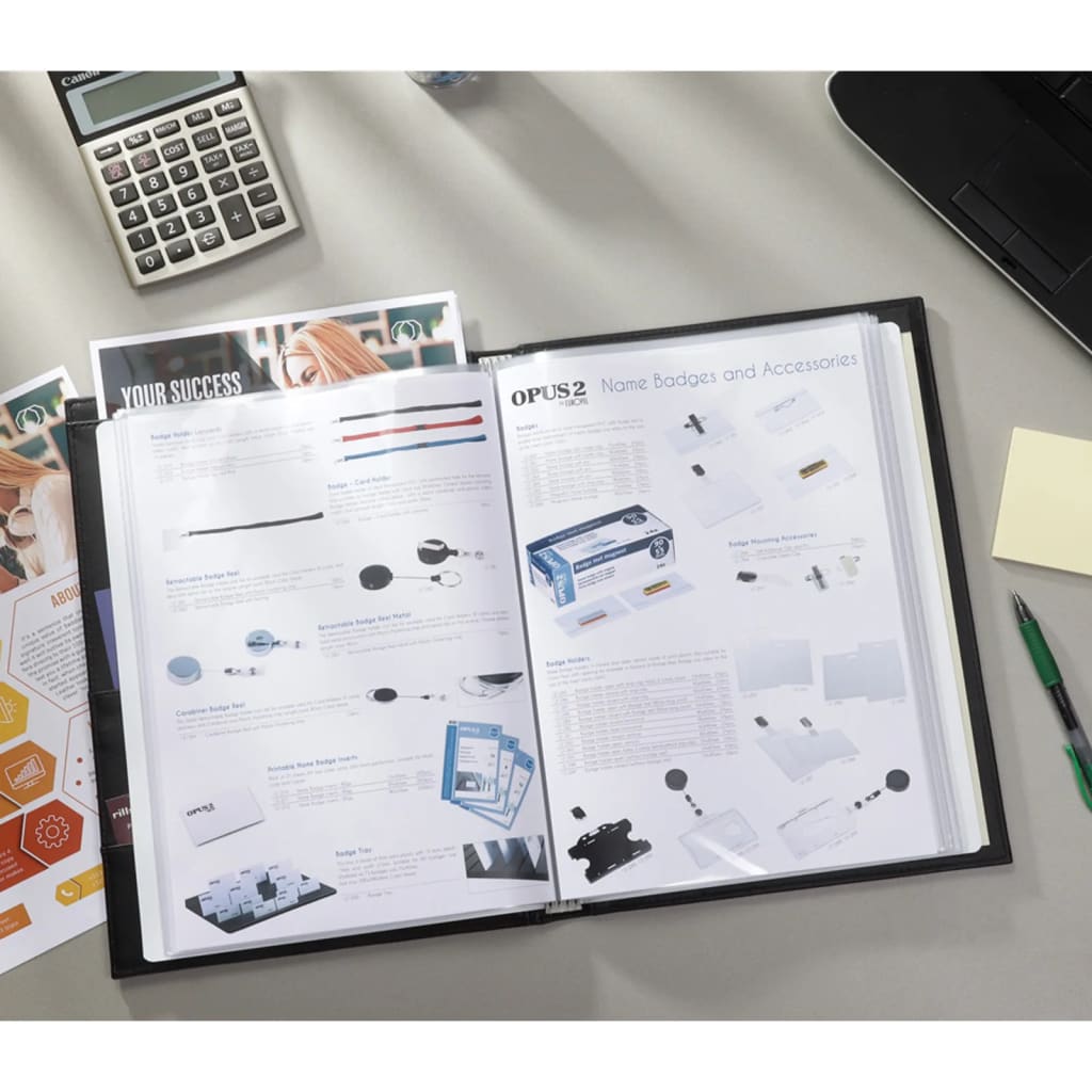 rillstab Portfoliomap met 40 hoezen Ambassador Luxe A4 zwart