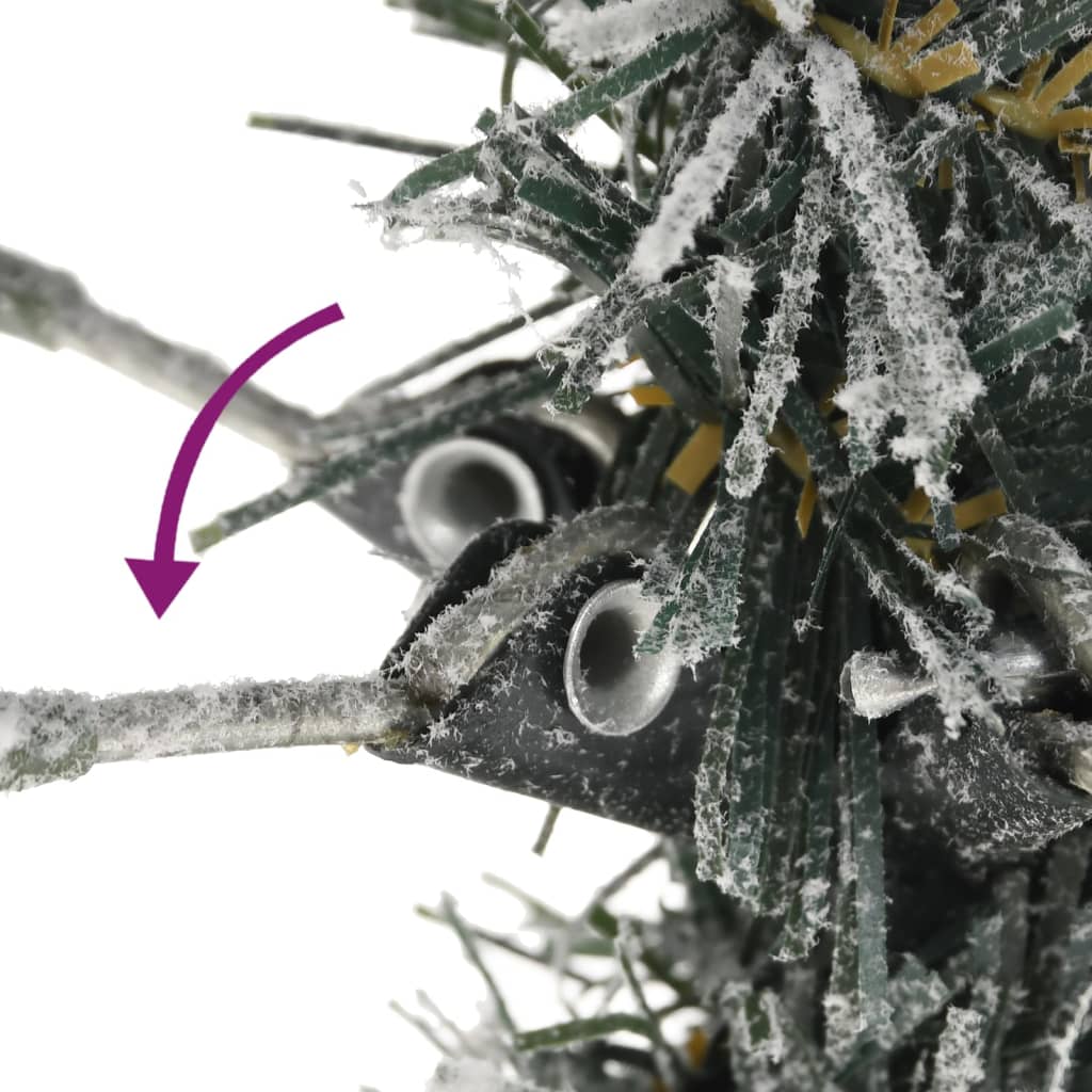 vidaXL Kunstkerstboom met sneeuw smal 120 cm PVC en PE