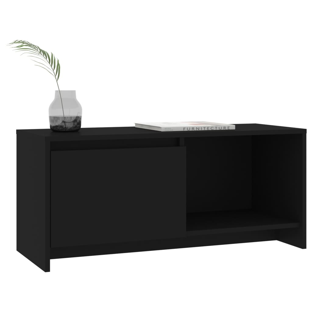 vidaXL Tv-meubel 90x35x40 cm spaanplaat zwart