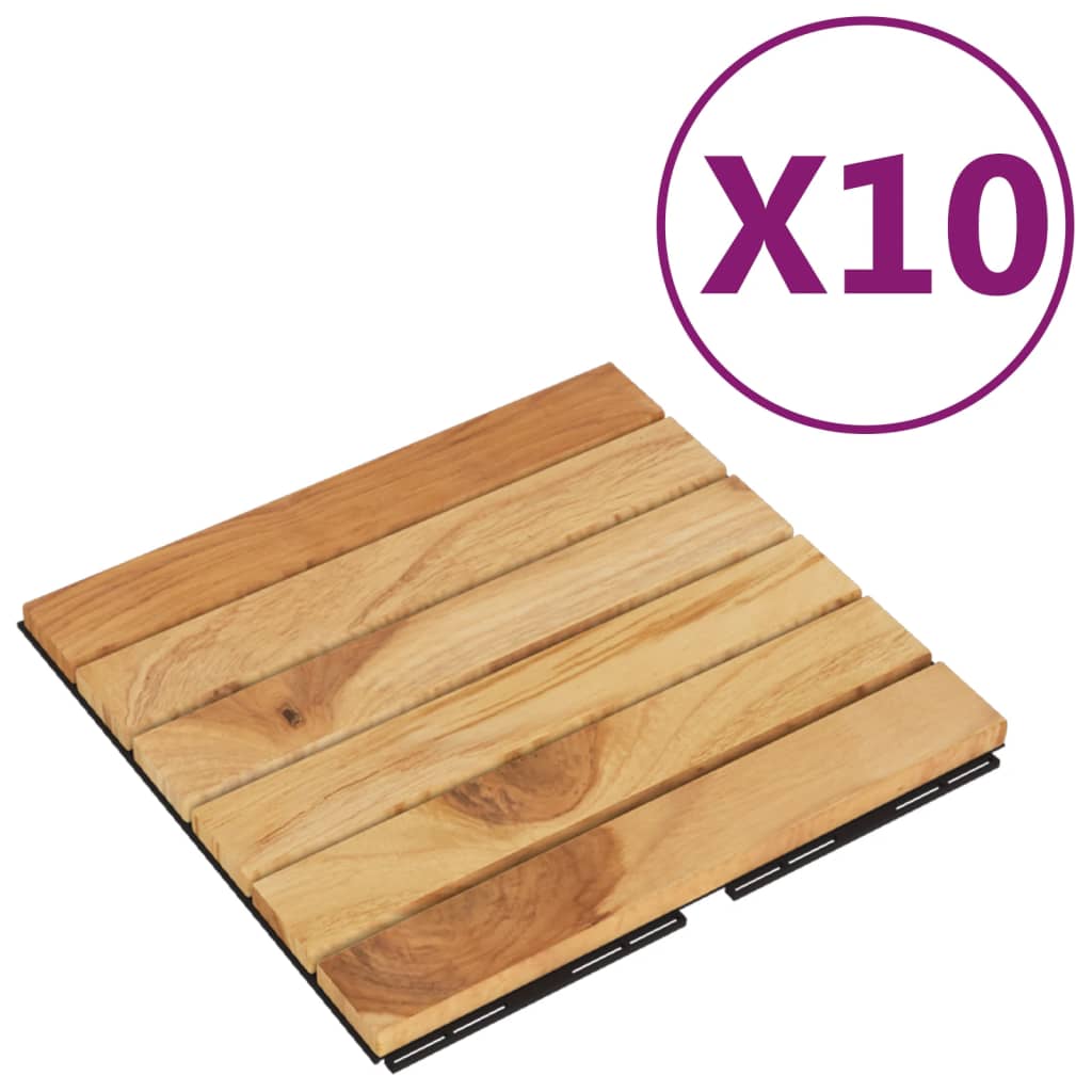 Terrastegels acaciahout 30 x 30 cm verticaal patroon (10 stuks) kopen