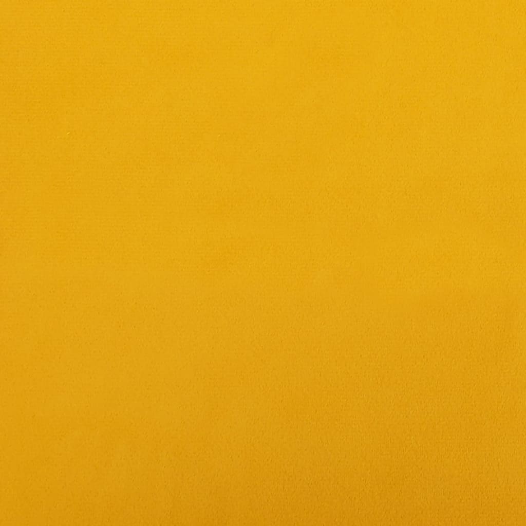vidaXL Barkrukken 2 st fluweel geel