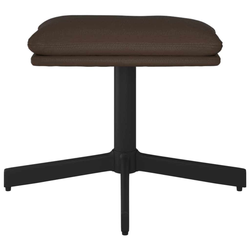 vidaXL Relaxstoel met voetenbank kunstleer bruin
