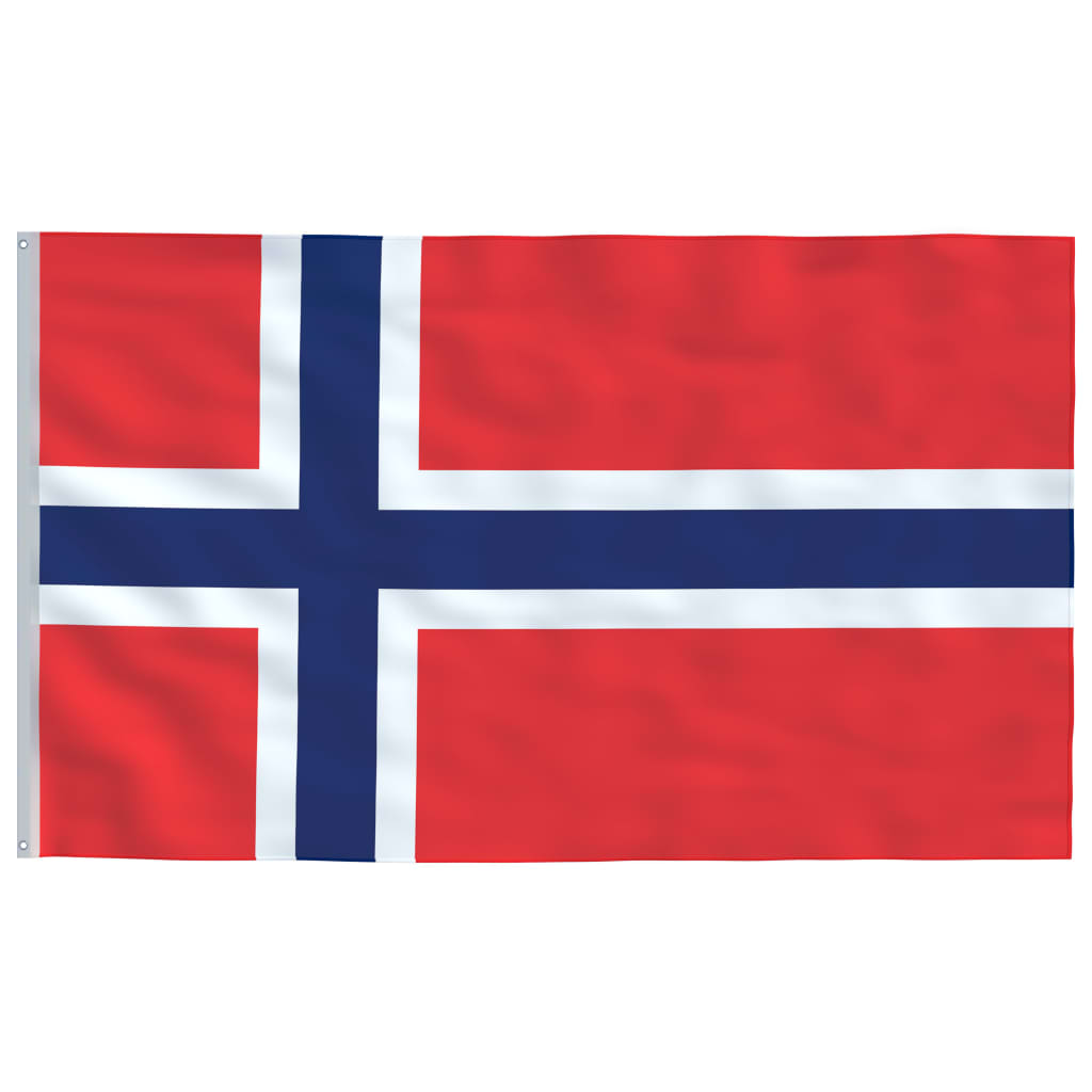 vidaXL Vlag met vlaggenmast Noorwegen 6 m aluminium