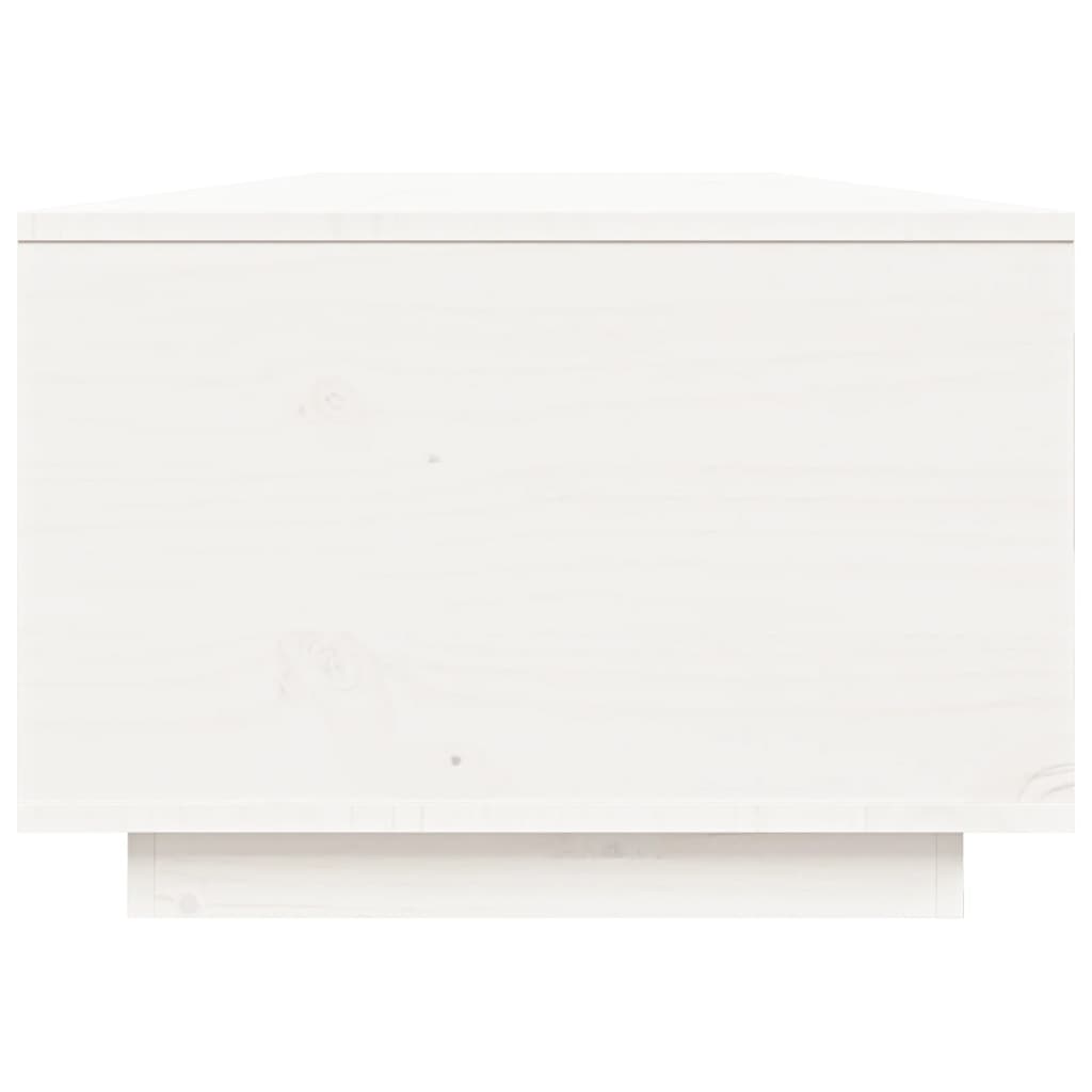 vidaXL Salontafel 80x50x35,5 cm massief grenenhout wit