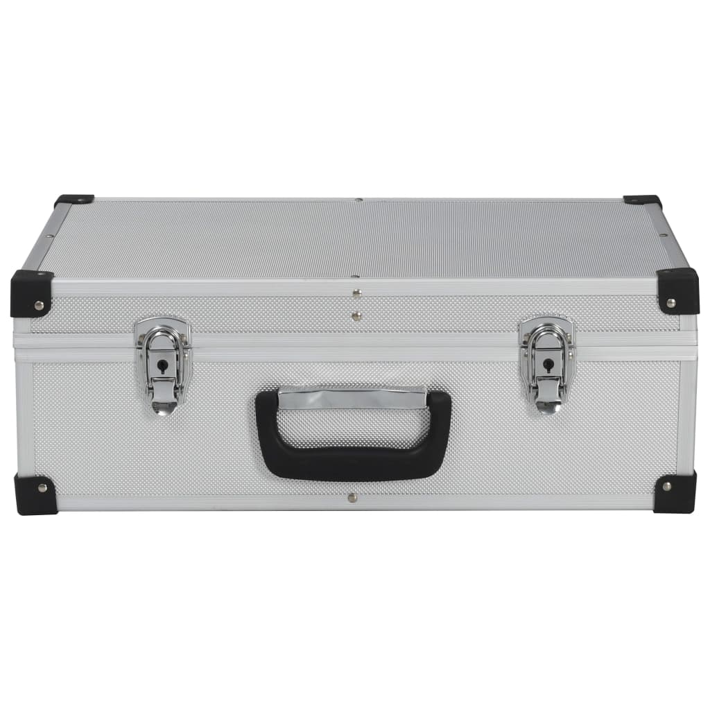 vidaXL Gereedschapskoffer 46x33x16 cm aluminium zilverkleurig