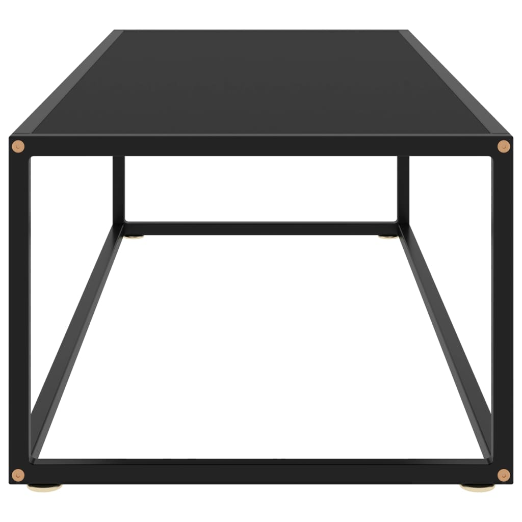 vidaXL Salontafel met zwart glas 120x50x35 cm zwart