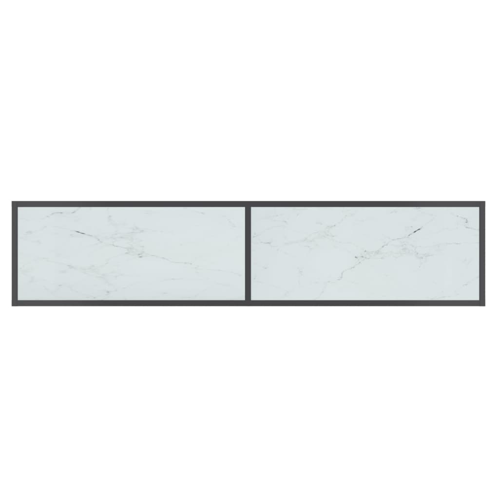 vidaXL Wandtafel 160x35x75,5 cm gehard glas wit