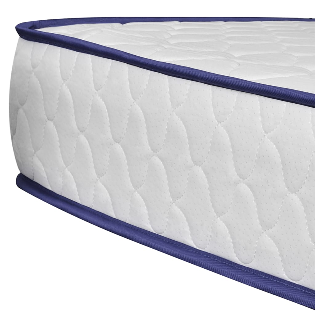 vidaXL Bed met traagschuim matras stof lichtgrijs 160x200 cm
