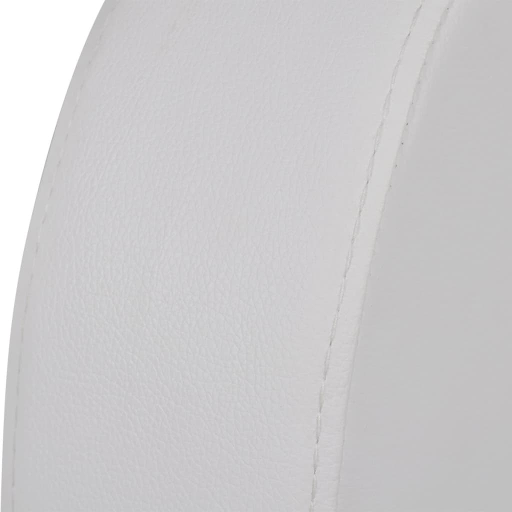 vidaXL LED Driedubbele Leunstoel 3-zits kunstleer wit