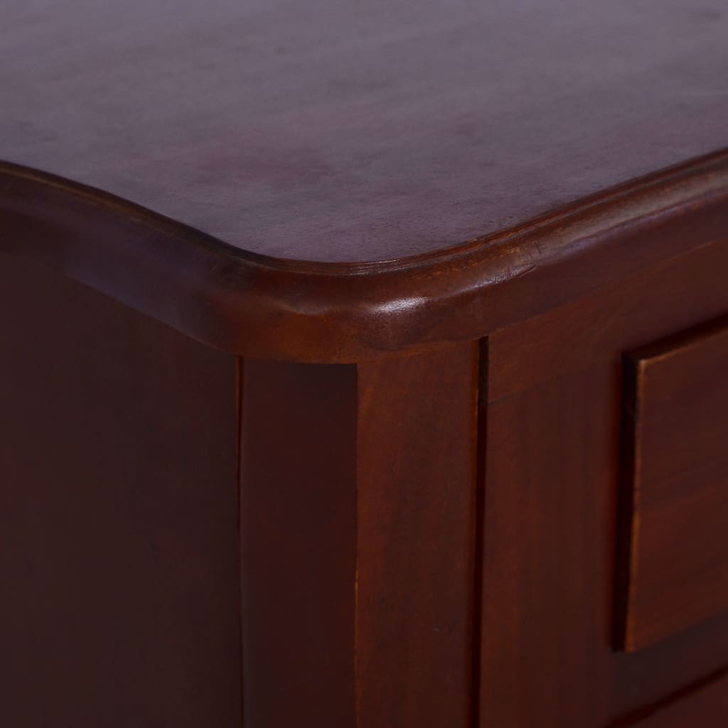 vidaXL Nachtkastje 60x30x60 cm massief mahoniehout klassiek bruin