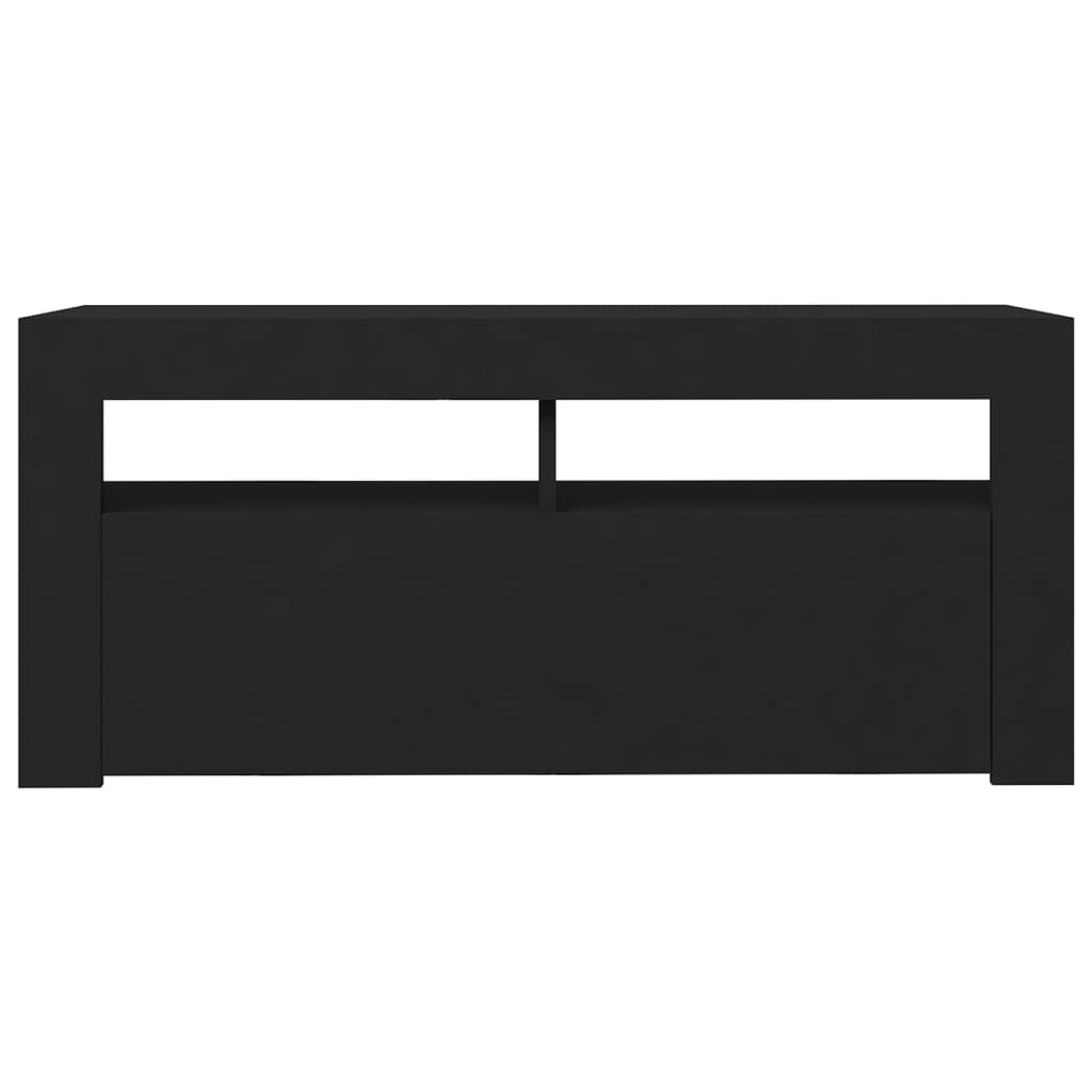 vidaXL Tv-meubel met LED-verlichting 90x35x40 cm zwart