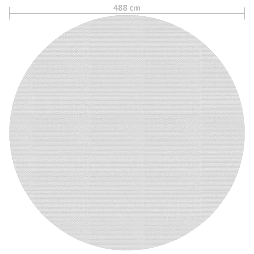 vidaXL Zwembadfolie solar drijvend 488 cm PE grijs