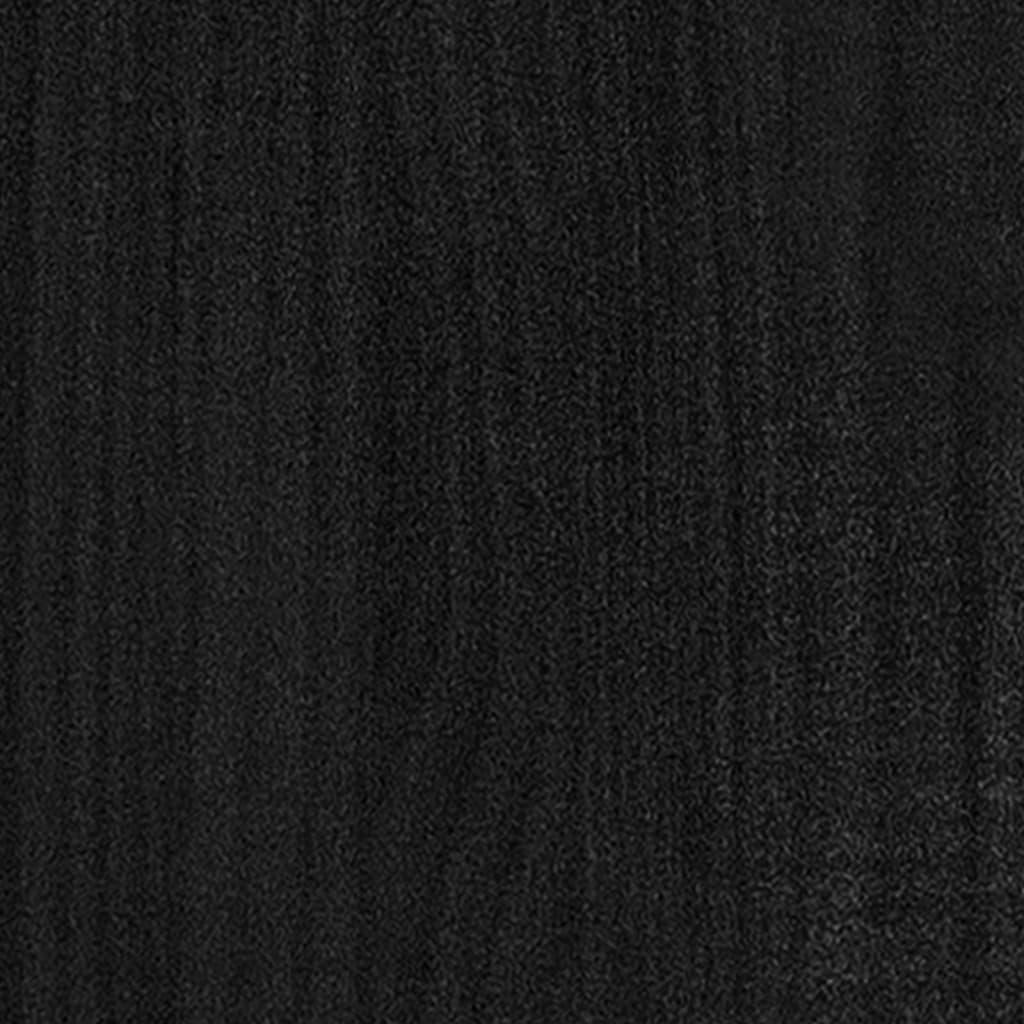 vidaXL Boekenkast met 2 schappen 40x30x70 cm massief grenenhout zwart
