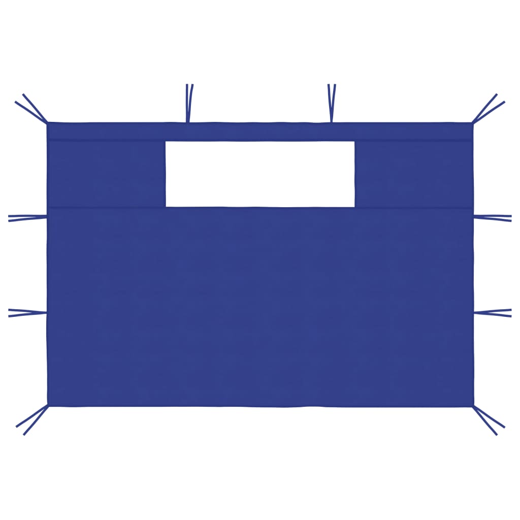 vidaXL Prieelzijwanden met ramen 2 st 70 g/m² 4,5x2,1 m blauw
