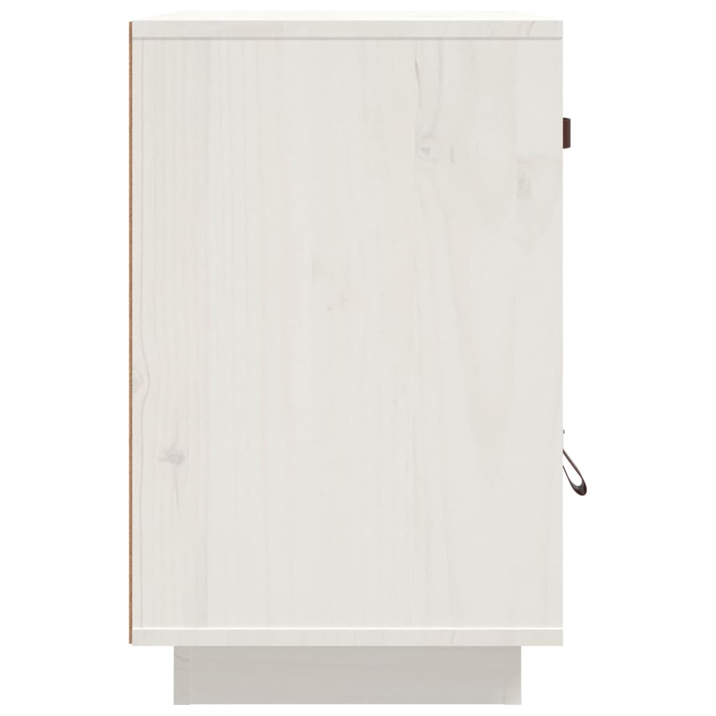 vidaXL Nachtkastjes 2 st 40x34x55 cm massief grenenhout wit
