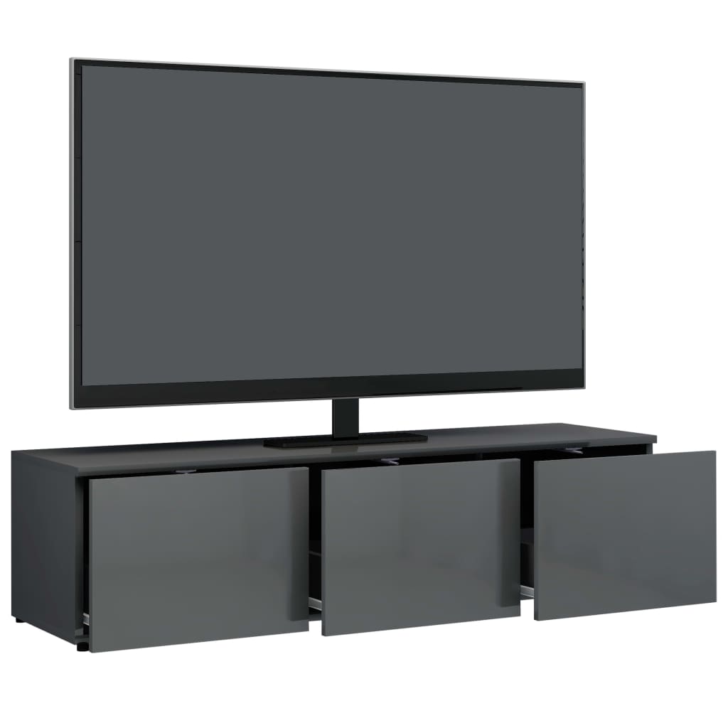 vidaXL Tv-meubel 120x34x30 cm spaanplaat hoogglans grijs
