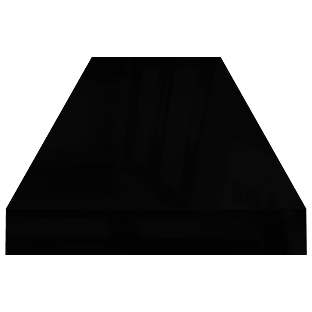 vidaXL Wandschap zwevend 90x23,5x3,8 cm MDF hoogglans zwart
