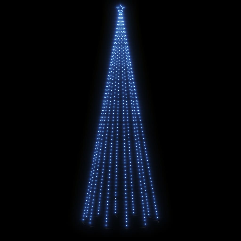 vidaXL Kerstboom met grondpin 732 LED's blauw 500 cm
