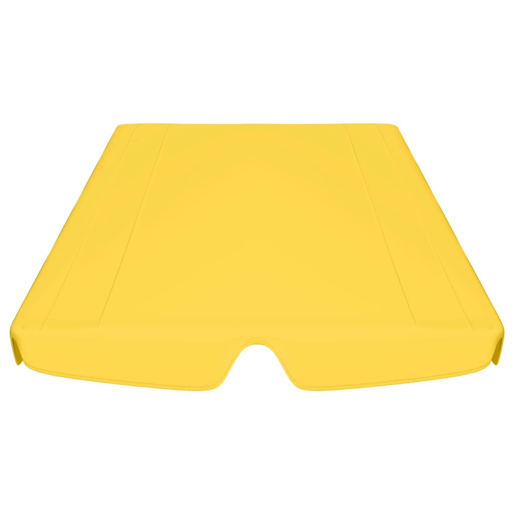 vidaXL Vervangingsluifel voor schommelbank 188/168x145/110 cm geel