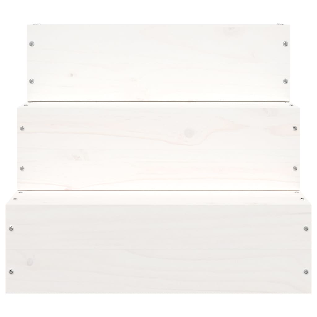 vidaXL Huisdierentrap 40x37,5x35 cm massief grenenhout wit