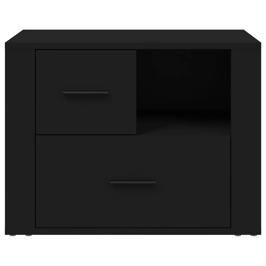 vidaXL Nachtkastje 60x36x45 cm bewerkt hout zwart