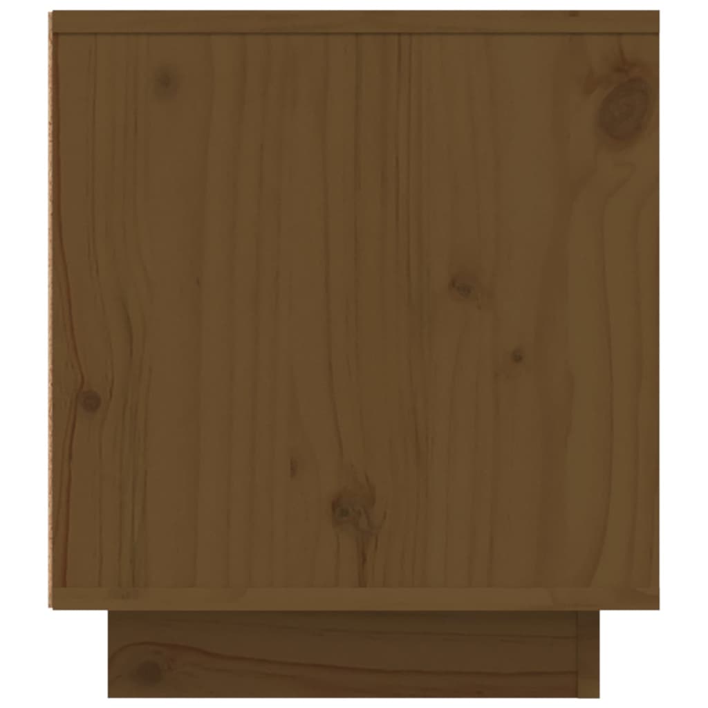 vidaXL Tv-meubel 110x35x40,5 cm massief grenenhout honingbruin