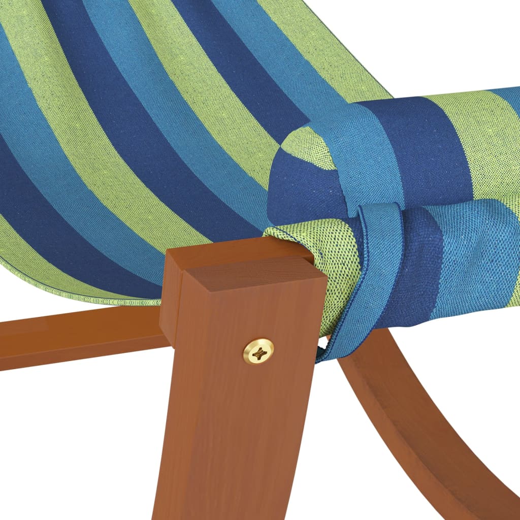 vidaXL Hangmatschommel voor kinderen stof blauw en groen