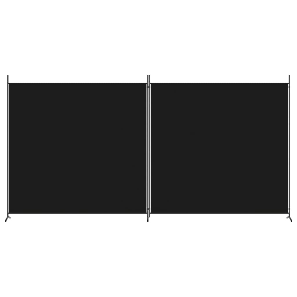 vidaXL Kamerscherm met 2 panelen 348x180 cm stof zwart