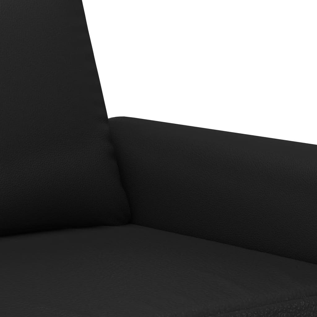 vidaXL 2-delige Loungeset met kussens kunstleer zwart