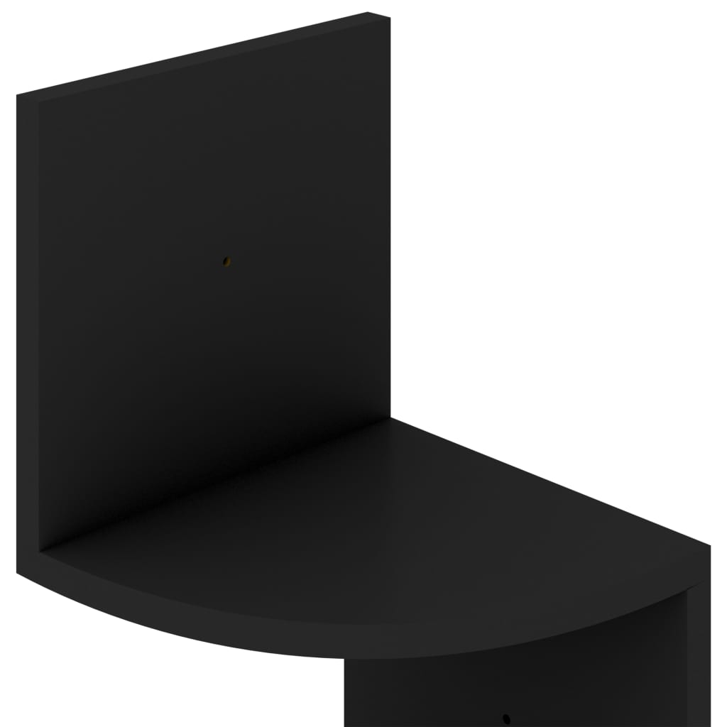 vidaXL Hoekwandschap 19x19x123 cm bewerkt hout zwart