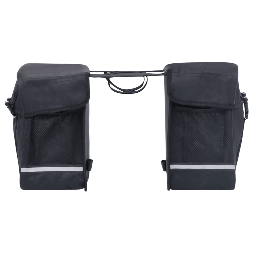 vidaXL Fietstas voor bagagedrager dubbel waterdicht 35 L zwart