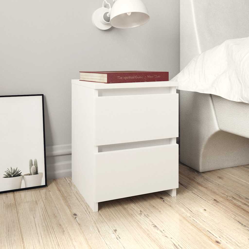 Nachtkastjes 2 st 30x30x40 cm bewerkt hout betongrijs
