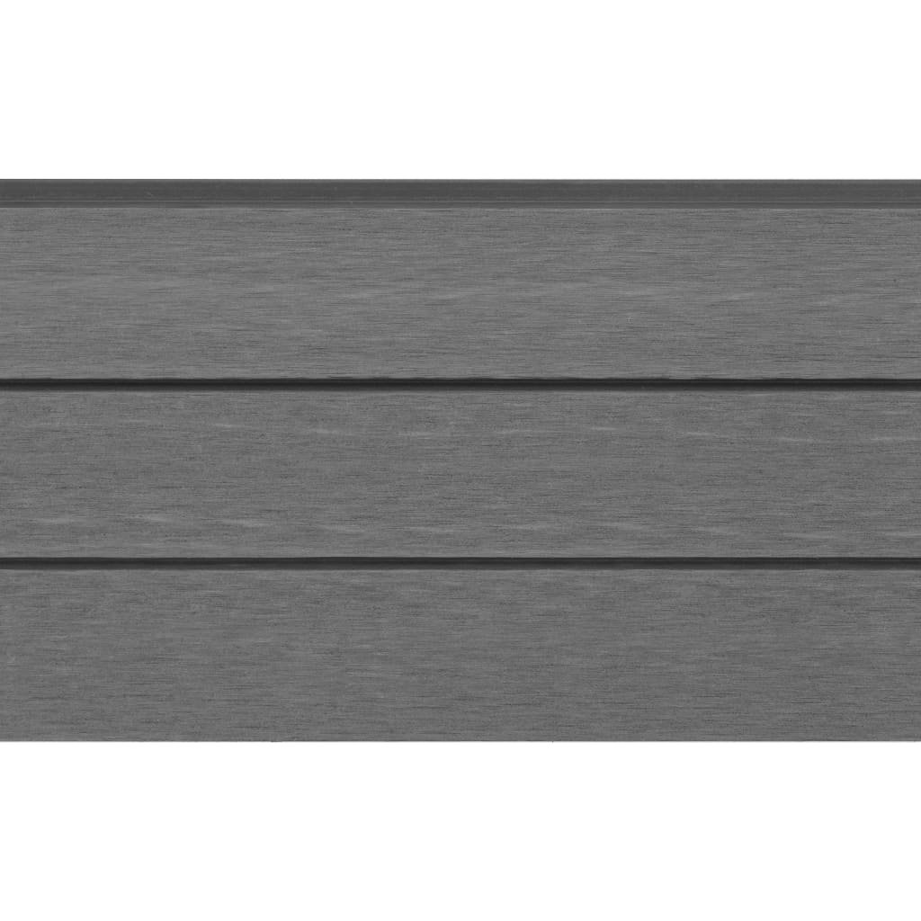 vidaXL Vervangende schuttingplanken 9 st 170 cm HKC grijs