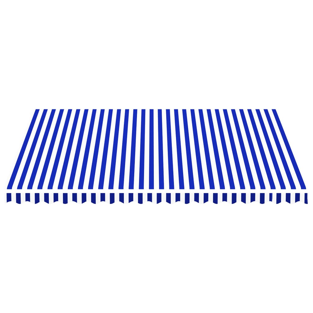 vidaXL Vervangingsdoek voor luifel 4,5x3,5 m blauw en wit