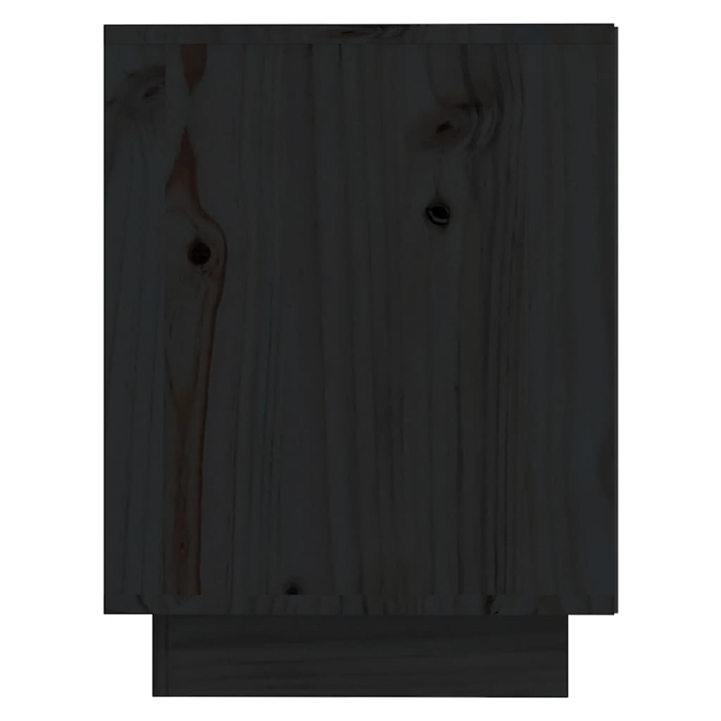 vidaXL Schoenenkast 110x34x45 cm massief grenenhout zwart