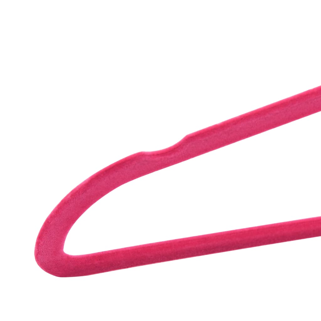 vidaXL 50-delige Kledinghangerset anti-slip fluweel roze